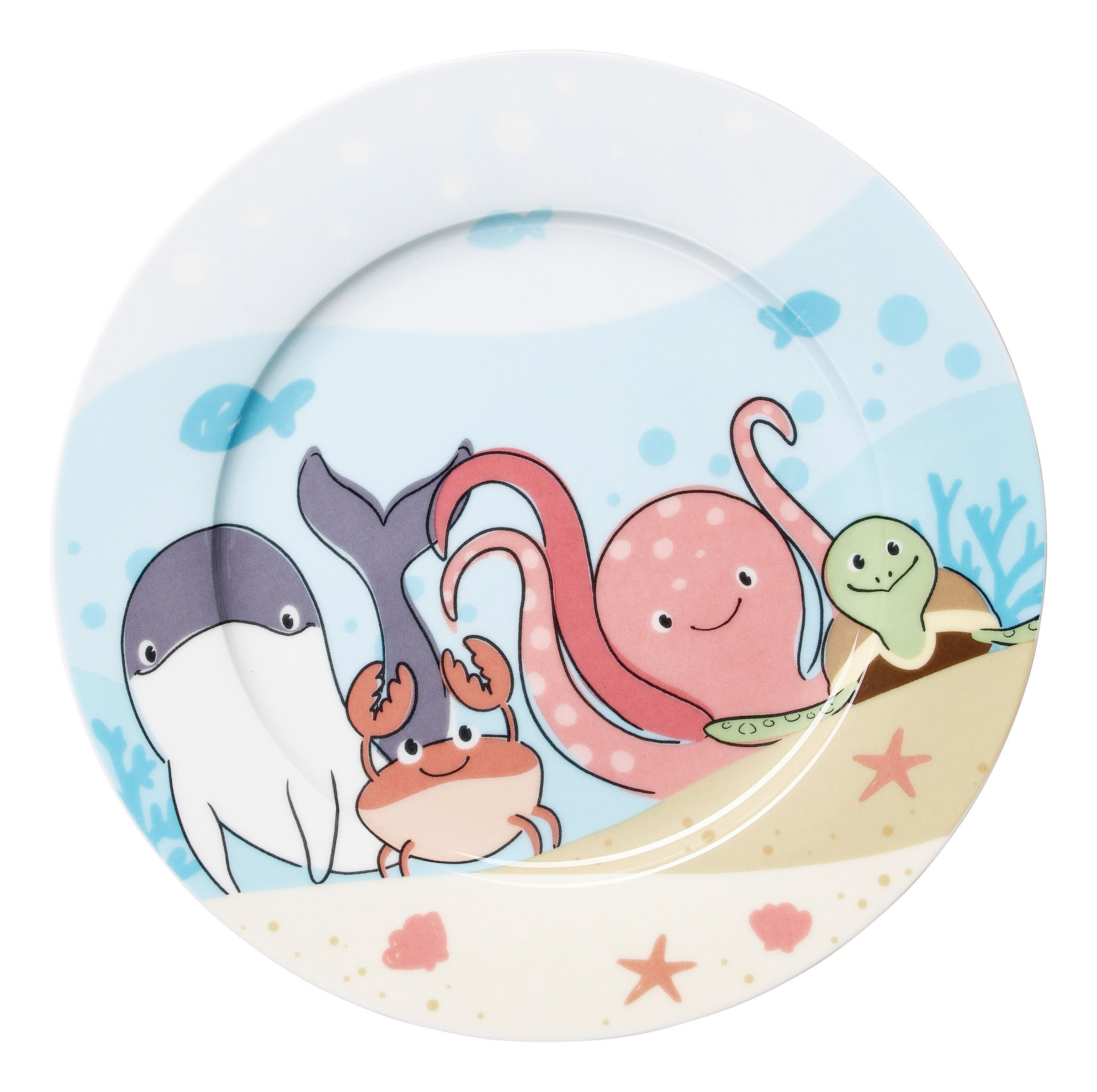 KINDERTELLER Unterwasserwelt Porzellan  - Multicolor, KONVENTIONELL, Keramik (19/19/2cm) - Ritzenhoff Breker