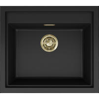 SPÜLE  - Goldfarben/Schwarz, Basics, Keramik (57/50/21,7cm) - HKT