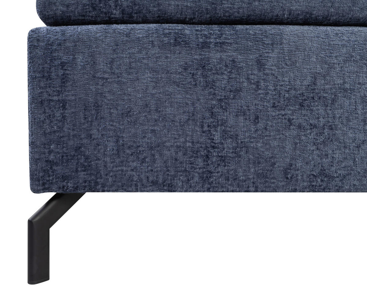BOXSPRINGBETT 180/200 cm  in Blau  - Blau/Schwarz, Design, Textil/Metall (180/200cm) - Esposa