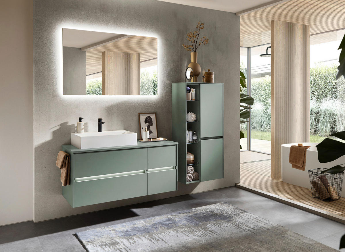 BADEZIMMERSPIEGEL 110/70/3,2 cm  - Design, Glas/Holzwerkstoff (110/70/3,2cm) - Sadena