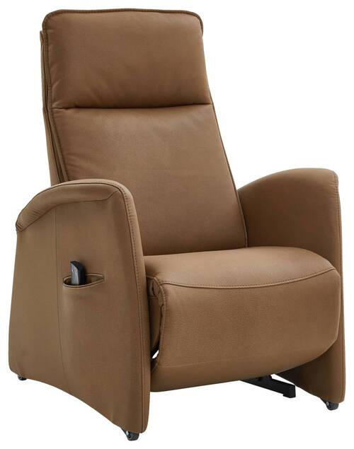 RELAXSESSEL Mikrofaser Aufstehhilfe    - Schwarz/Braun, Design, Kunststoff/Textil (90/114/87-176cm) - Valdera