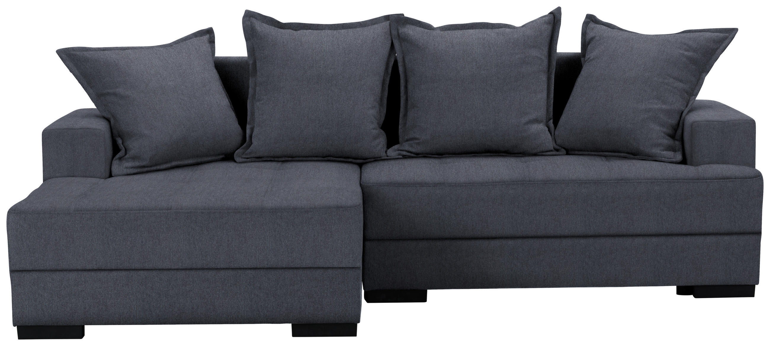 ECKSOFA in Webstoff Anthrazit  148/238 cm  - Anthrazit/Schwarz, KONVENTIONELL, Holz/Textil (148/238cm) - Carryhome