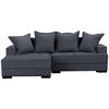 ECKSOFA in Webstoff Anthrazit  148/238 cm  - Anthrazit/Schwarz, KONVENTIONELL, Holz/Textil (148/238cm) - Carryhome