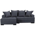 ECKSOFA in Webstoff Anthrazit  - Anthrazit/Schwarz, KONVENTIONELL, Holz/Textil (148/238cm) - Carryhome