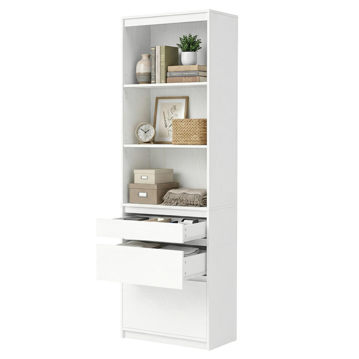 REGALELEMENT Weiß  - Weiß, Trend, Holzwerkstoff (57,1/180/28cm) - Boxxx