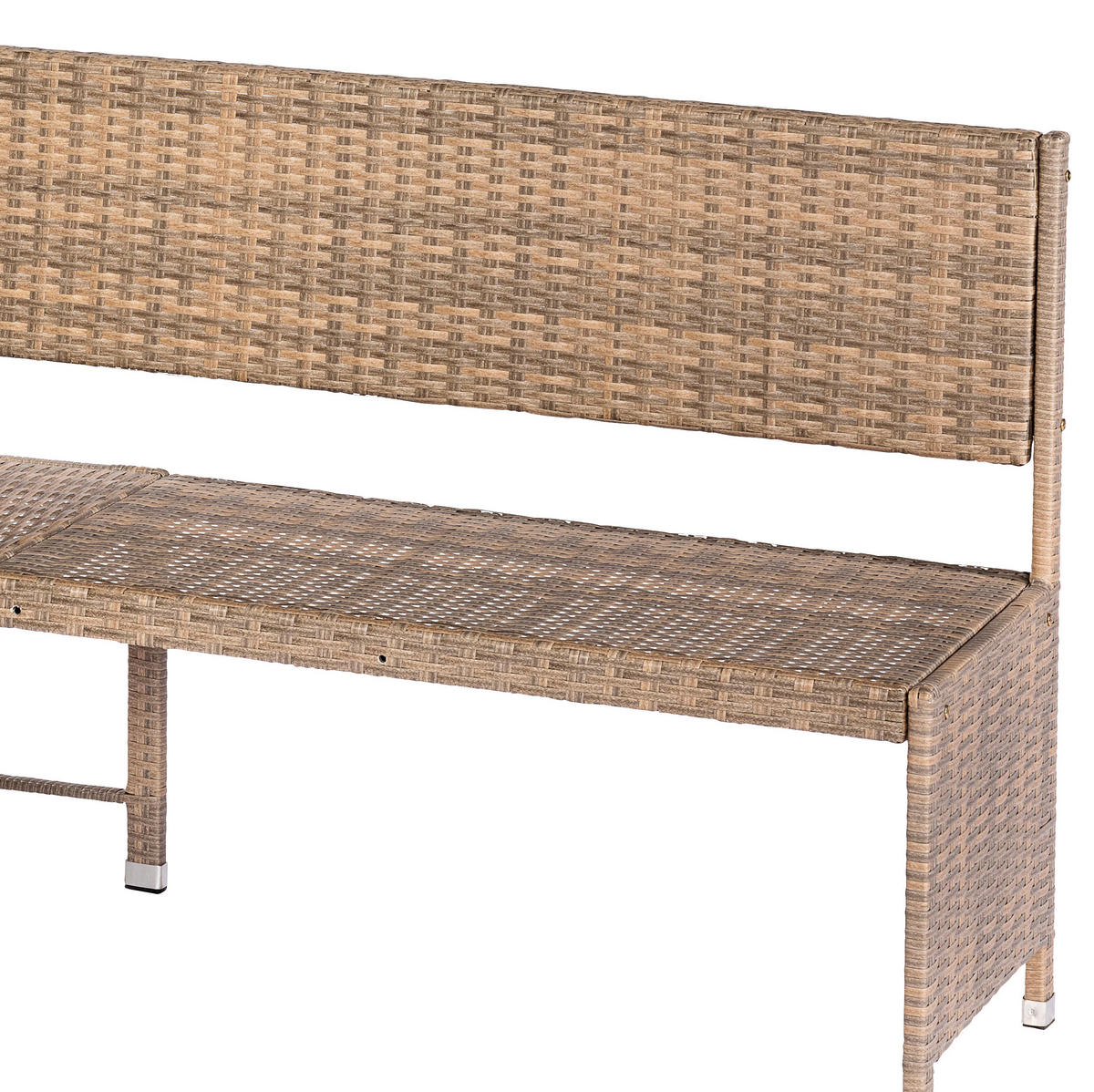 GARTENBANK  Stahl  - Naturfarben/Cappuccino, KONVENTIONELL, Kunststoff/Textil (100/148cm) - Gardenson