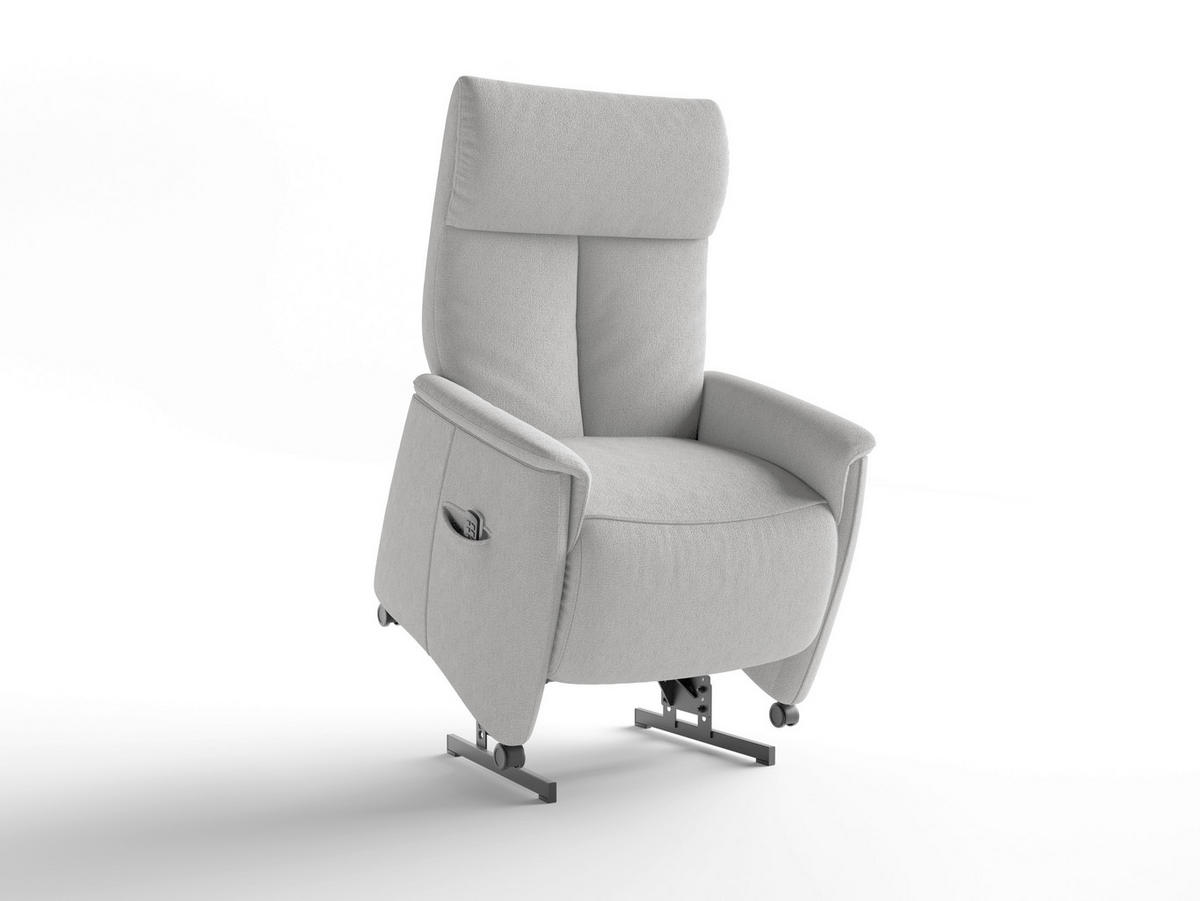 RELAXSESSEL Textil Silberfarben  - Silberfarben/Schwarz, Basics, Kunststoff/Textil (76/110/84cm) - Sit & More