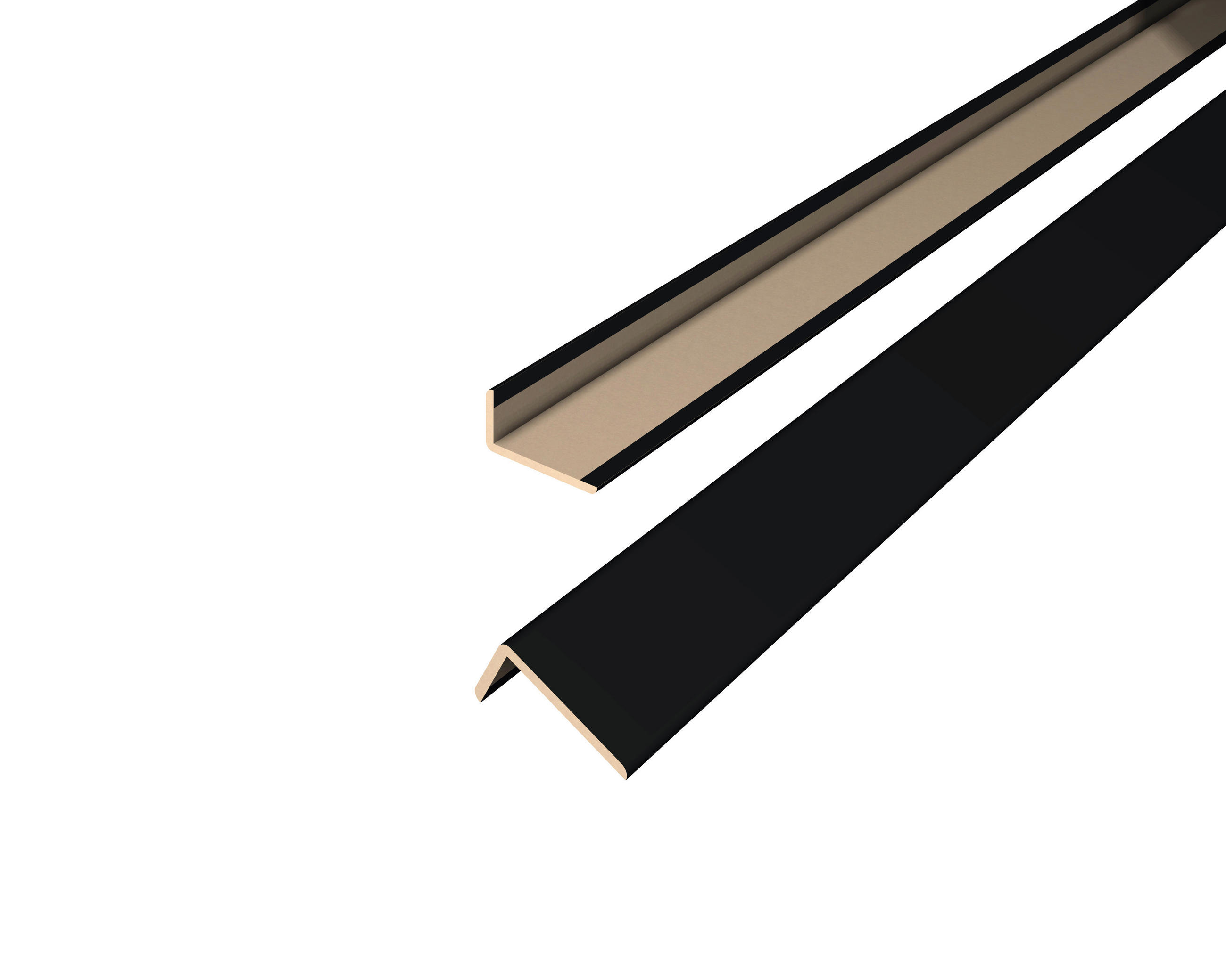 Winkelleiste Schwarz - Schwarz, Basics, Naturmaterialien (240/2.2/4.5cm) - Egger Holzwerkstoffe