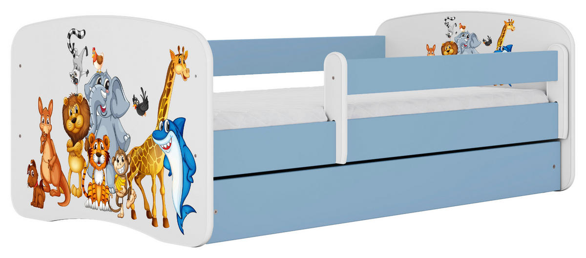 KINDER-/JUNIORBETT - Blau/Birkefarben, MODERN, Holz/Holzwerkstoff (80/160cm) - MID.YOU