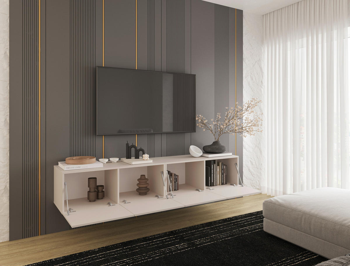 LOWBOARD  in 200/36,7/42 cm  - Kaschmir, Design, Holzwerkstoff (200/36,7/42cm) - Hom`in