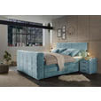 BOXSPRINGBETT 180/200 cm  in Blau  - Blau, KONVENTIONELL, Textil (180/200cm) - Carryhome