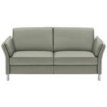 3-SITZER-SOFA Latina in Echtleder Hellgrau   - Hellgrau/Alufarben, Design, Leder/Metall (190/82/99cm) - Dieter Knoll