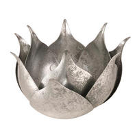 STOJAN NA SVÍČKU  kov - barvy stříbra, Trend, kov (18/18/10cm) - Ambia Home