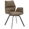 ARMLEHNSTUHL drehbar  in Stahl  - Fango/Anthrazit, Design, Textil/Metall (63/86/60cm) - Venjakob