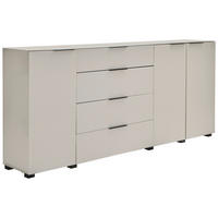 SIDEBOARD  225/99,7/42 cm 4 Schublade(n)  - Kaschmir/Schwarz, Design, Glas/Holzwerkstoff (225/99,7/42cm) - Novel