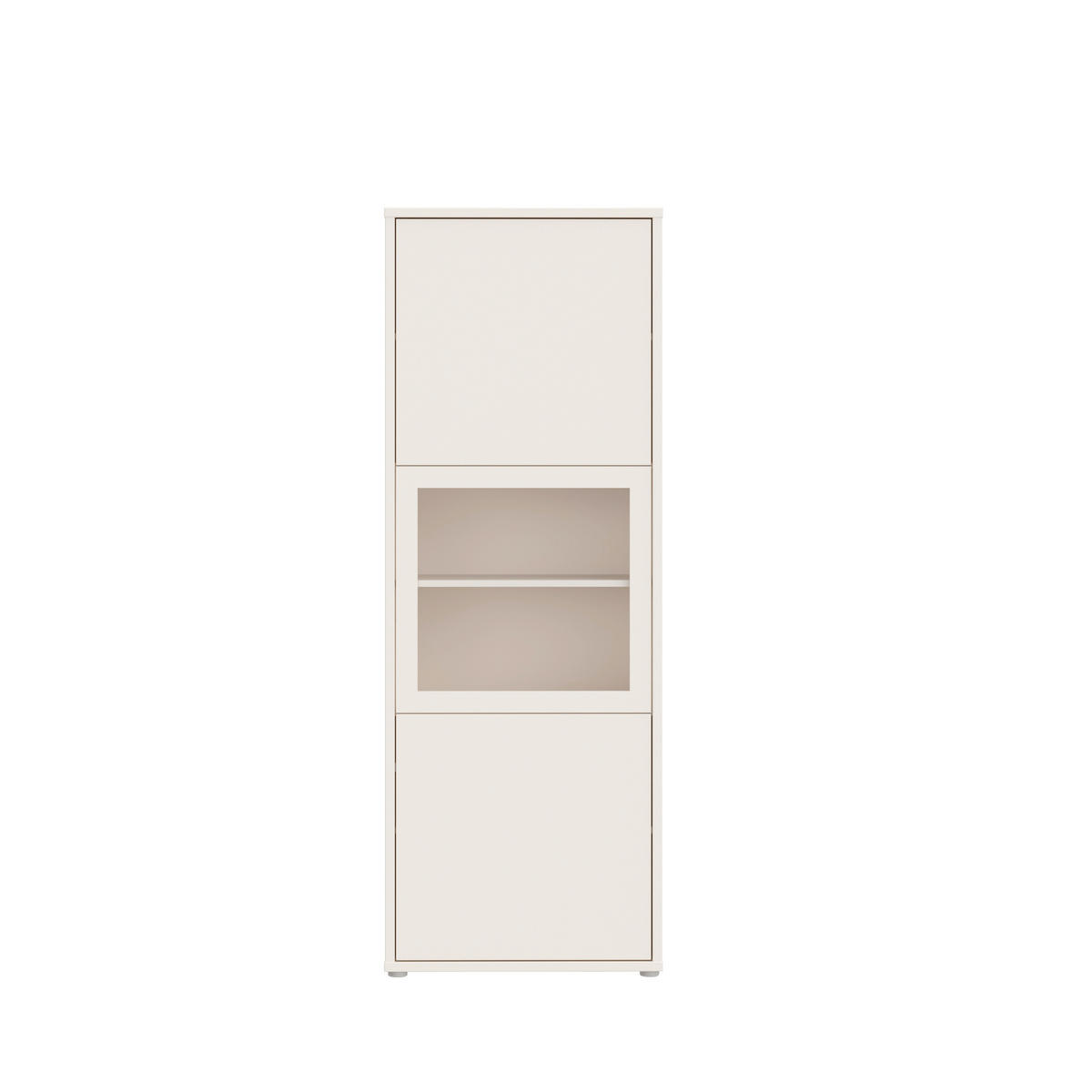 VITRINE  in Sandfarben  - Sandfarben/Grau, MODERN, Glas/Holz (64,8/179,1/44cm) - Carryhome