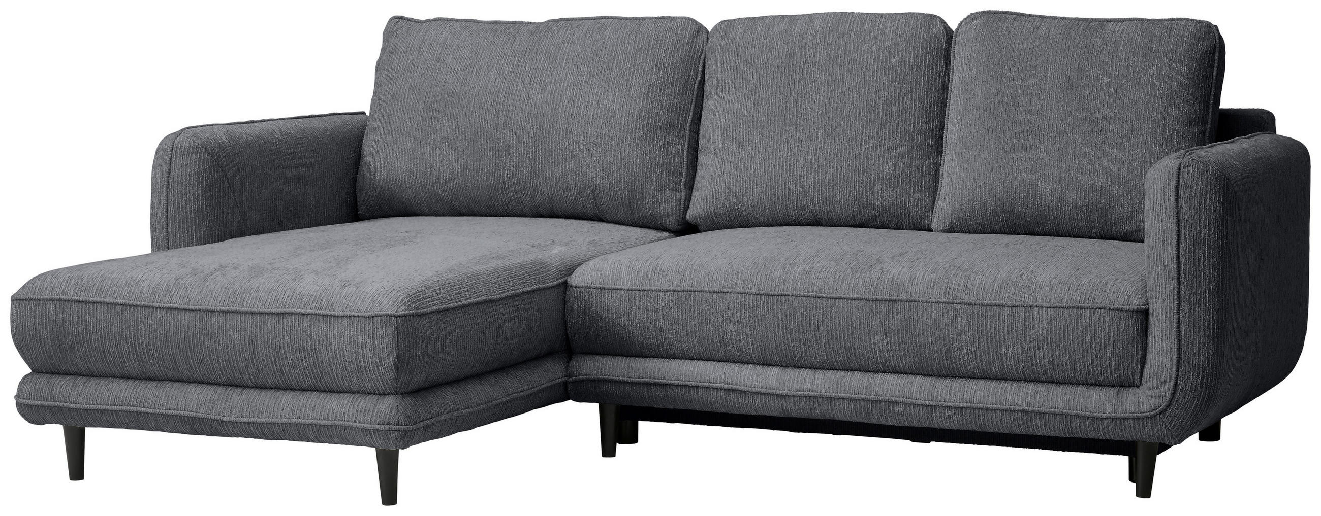 Thumbnail - Carryhome Ecksofa, Grau, Textil, Buche, massiv, 3-Sitzer, Füllung: Schaumstoffflocken, Ottomane links, L-Form, 247x170 c...