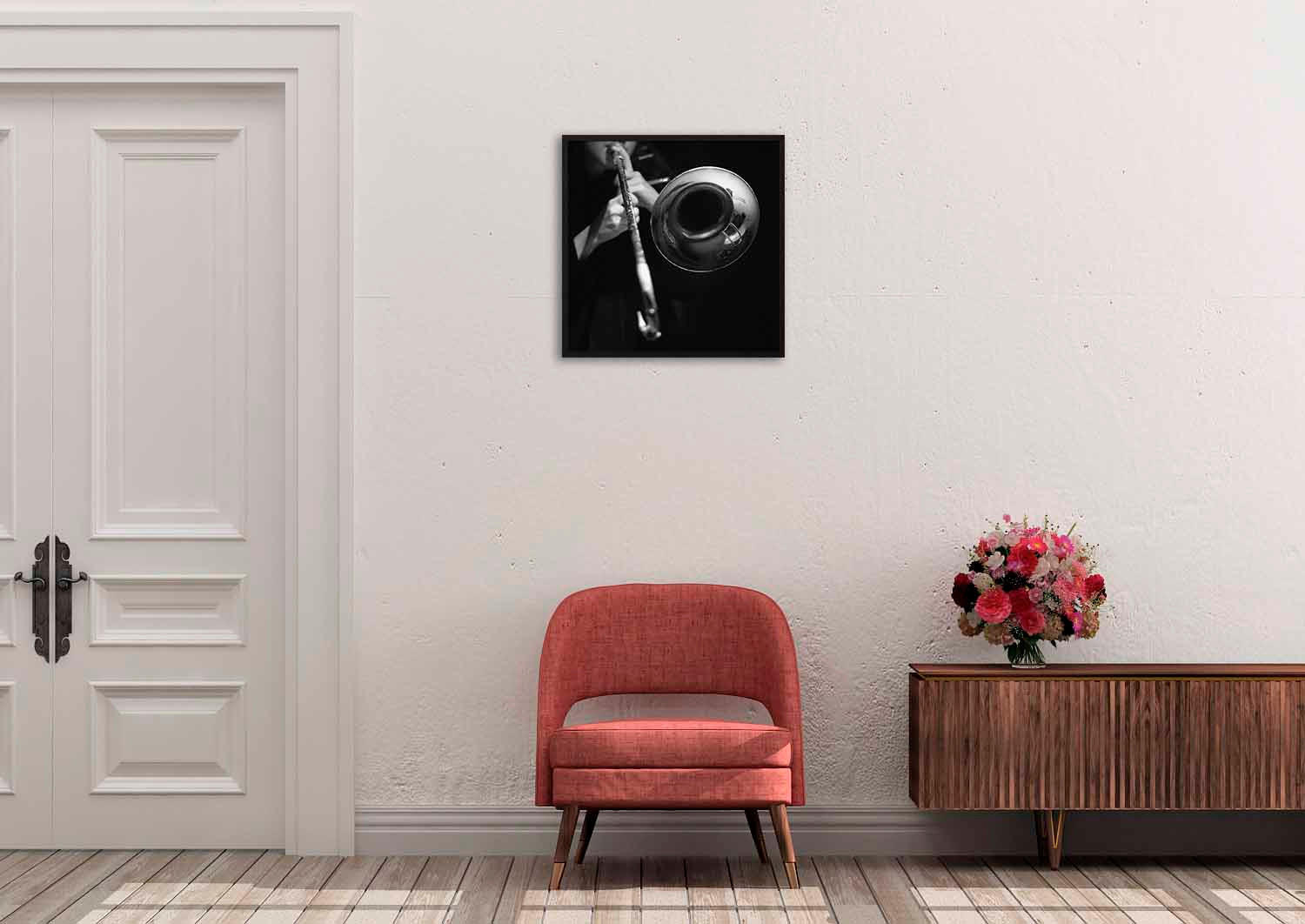 BILD Musik 74/74 cm  - Schwarz/Grau, Design, Holz/Kunststoff (74/74cm)