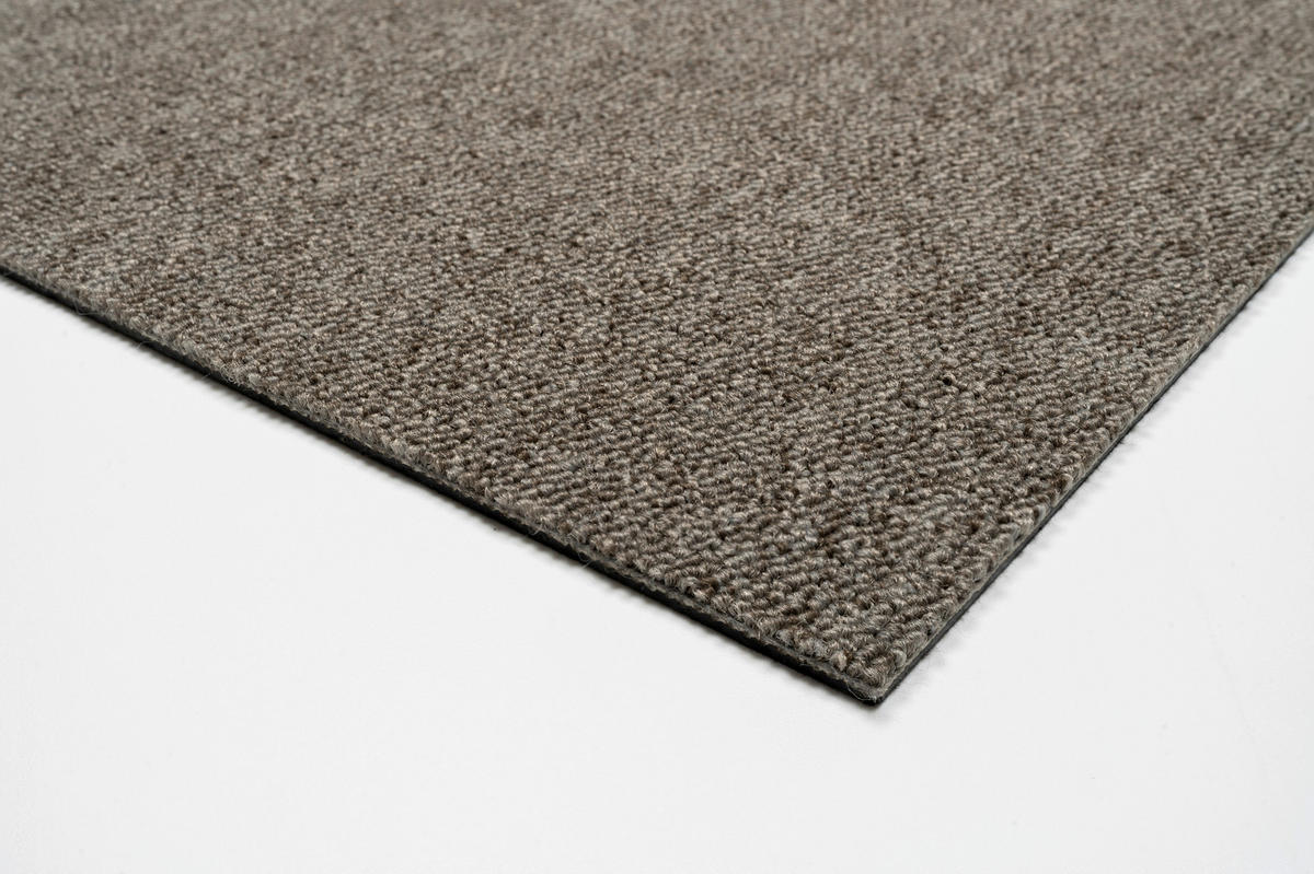 TEPPICHFLIESE Mustang 94 50/50 cm in Graubraun  - Graubraun, Basics, Textil (50/50cm)