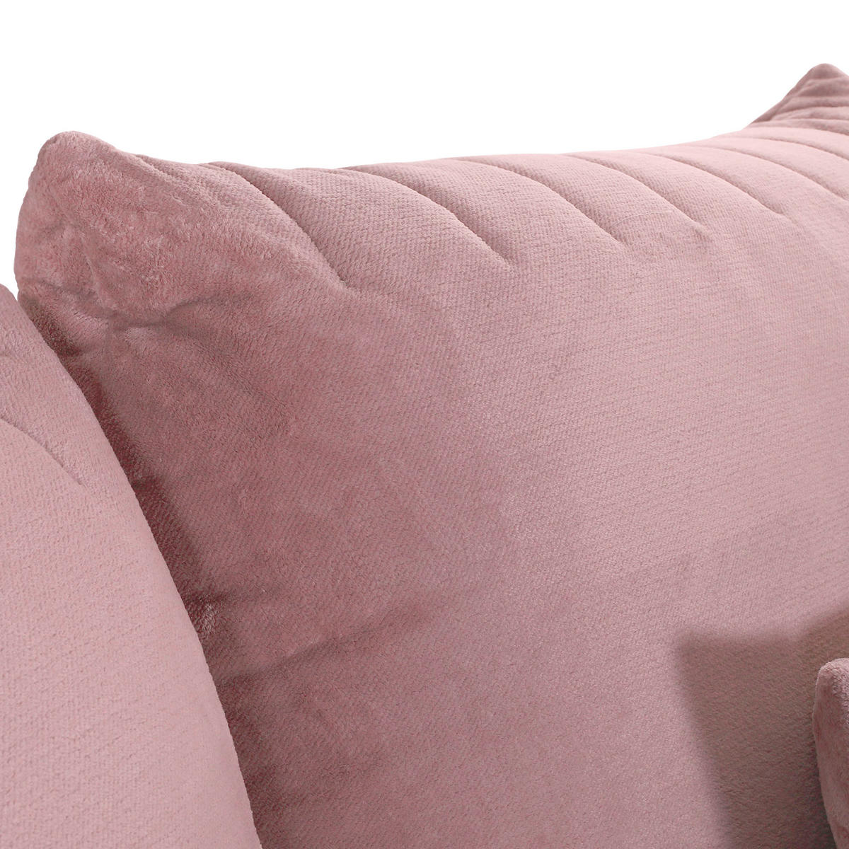 HÖRNSOFFA i plysch rosa  - svart/rosa, Klassisk, textil/plast (270/170cm) - MID.YOU