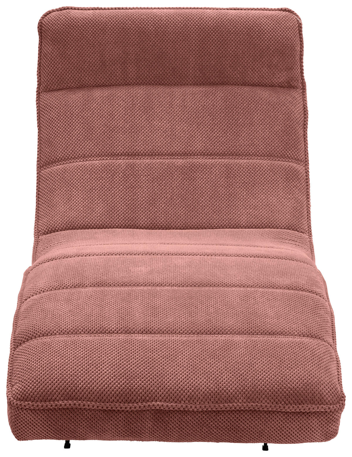 RELAXLIEGE in Webstoff Altrosa  - Schwarz/Altrosa, Design, Textil/Metall (75/158-178/58-86cm) - Welnova