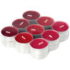 TEELICHTSET 18 Stück  - Bordeaux/Hellrot, Basics, Naturmaterialien/Paraffin (11,4/2,9cm) - Ambia Home