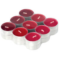TEELICHTSET 18 Stück  - Bordeaux/Hellrot, Basics, Naturmaterialien/Paraffin (11,4/2,9cm) - Ambia Home