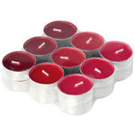 TEELICHTSET 18 Stück  - Bordeaux/Hellrot, Basics, Naturmaterialien/Paraffin (11,4/2,9cm) - Ambia Home