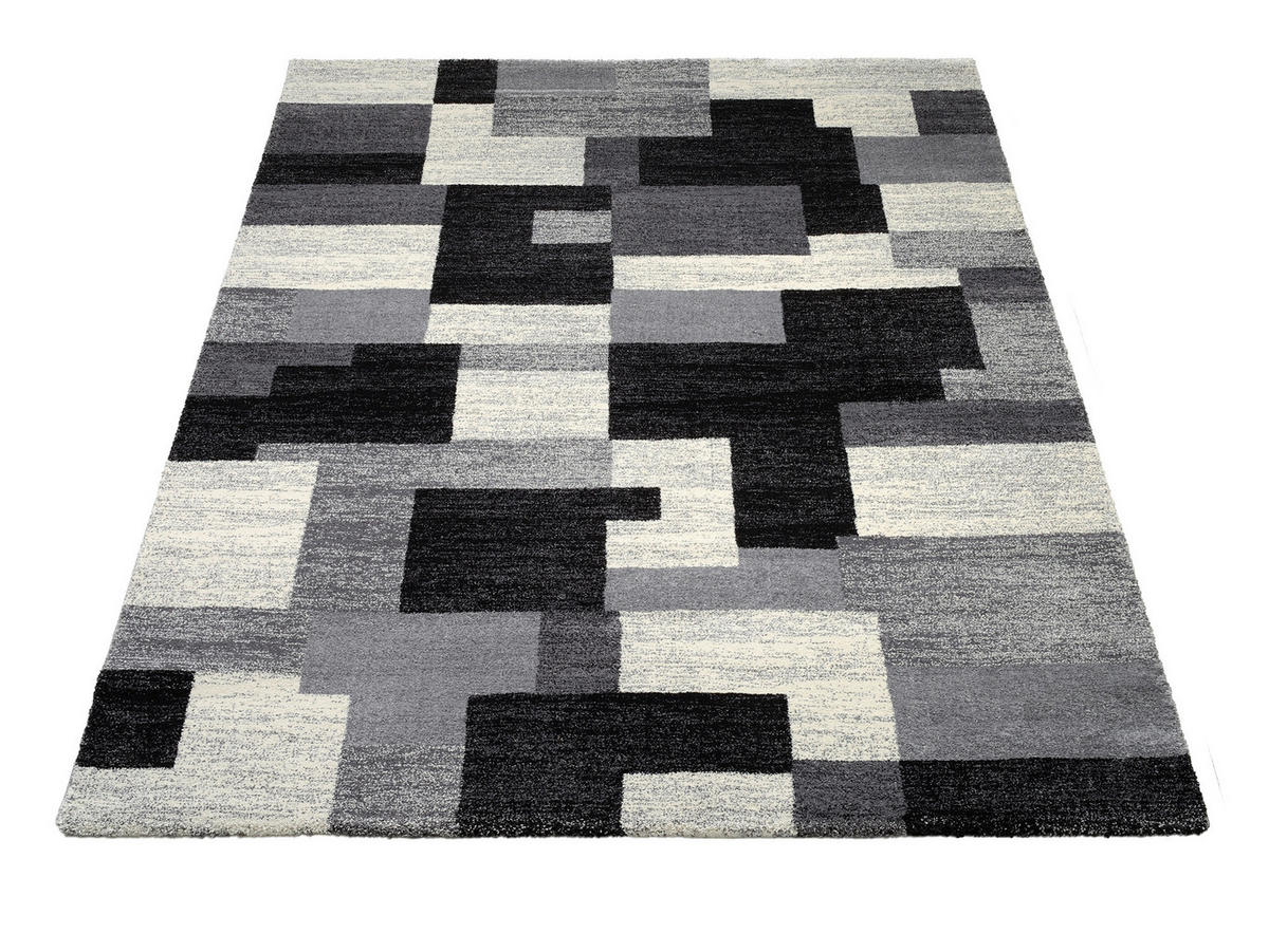 WEBTEPPICH 240/290 cm Astor Grid Grau, Schwarz  - Schwarz/Grau, Design, Textil (240/290cm) - Novel