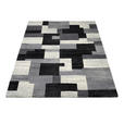 WEBTEPPICH 80/150 cm Astor Grid Grau, Schwarz  - Schwarz/Grau, Design, Textil (80/150cm) - Novel