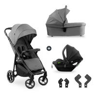 KINDERWAGENSET  Shop N Care Trio Set  Grey  - Schwarz/Grau, Basics, Kunststoff/Textil (52/110/91cm) - Hauck