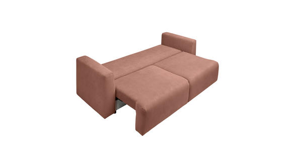 SCHLAFSOFA Cord Koralle  - Koralle/Schwarz, Design, Kunststoff/Textil (250/92/105cm) - Carryhome