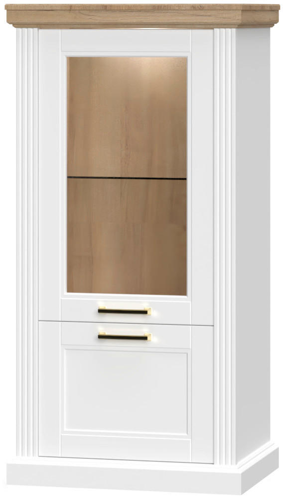 VITRINA, barve grafita - barve grafita, Design, kovina/leseni material (66/132/48cm) - Landscape