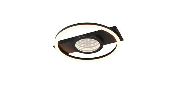 LED-DECKENLEUCHTE Varazdin 35/33/5 cm  - Schwarz, Design, Kunststoff/Metall (35/33/5cm) - Boxxx