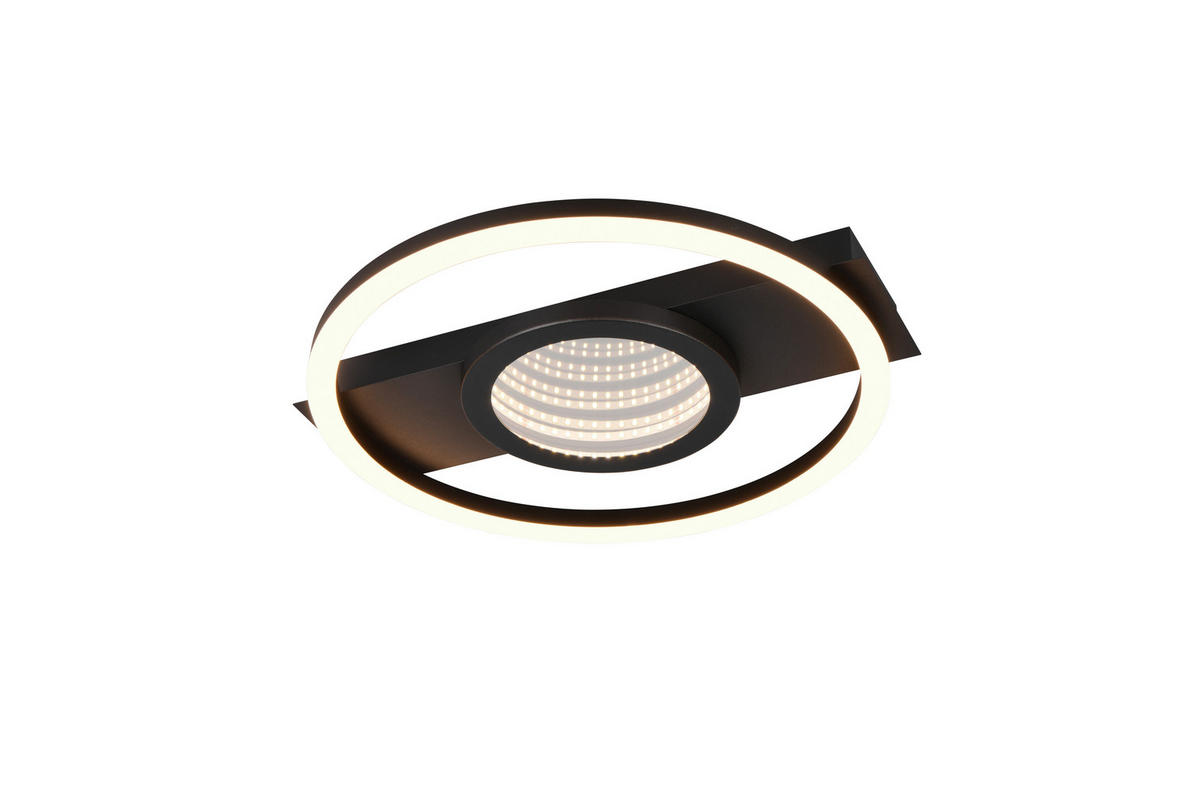 LED-DECKENLEUCHTE Varazdin 35/33/5 cm   - Schwarz, Design, Kunststoff/Metall (35/33/5cm) - Boxxx