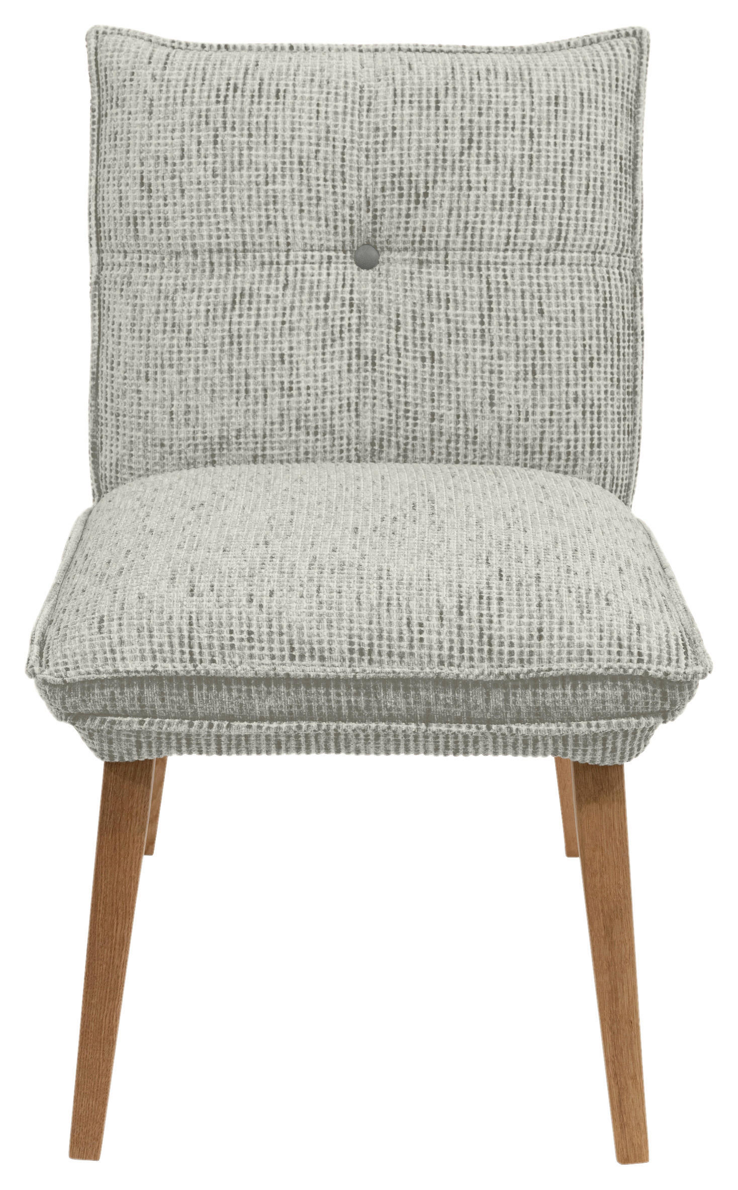 STUHL Chenille Eichefarben, Hellgrau Eiche massiv  - Eichefarben/Hellgrau, KONVENTIONELL, Holz/Textil (52/86/65cm) - Valdera