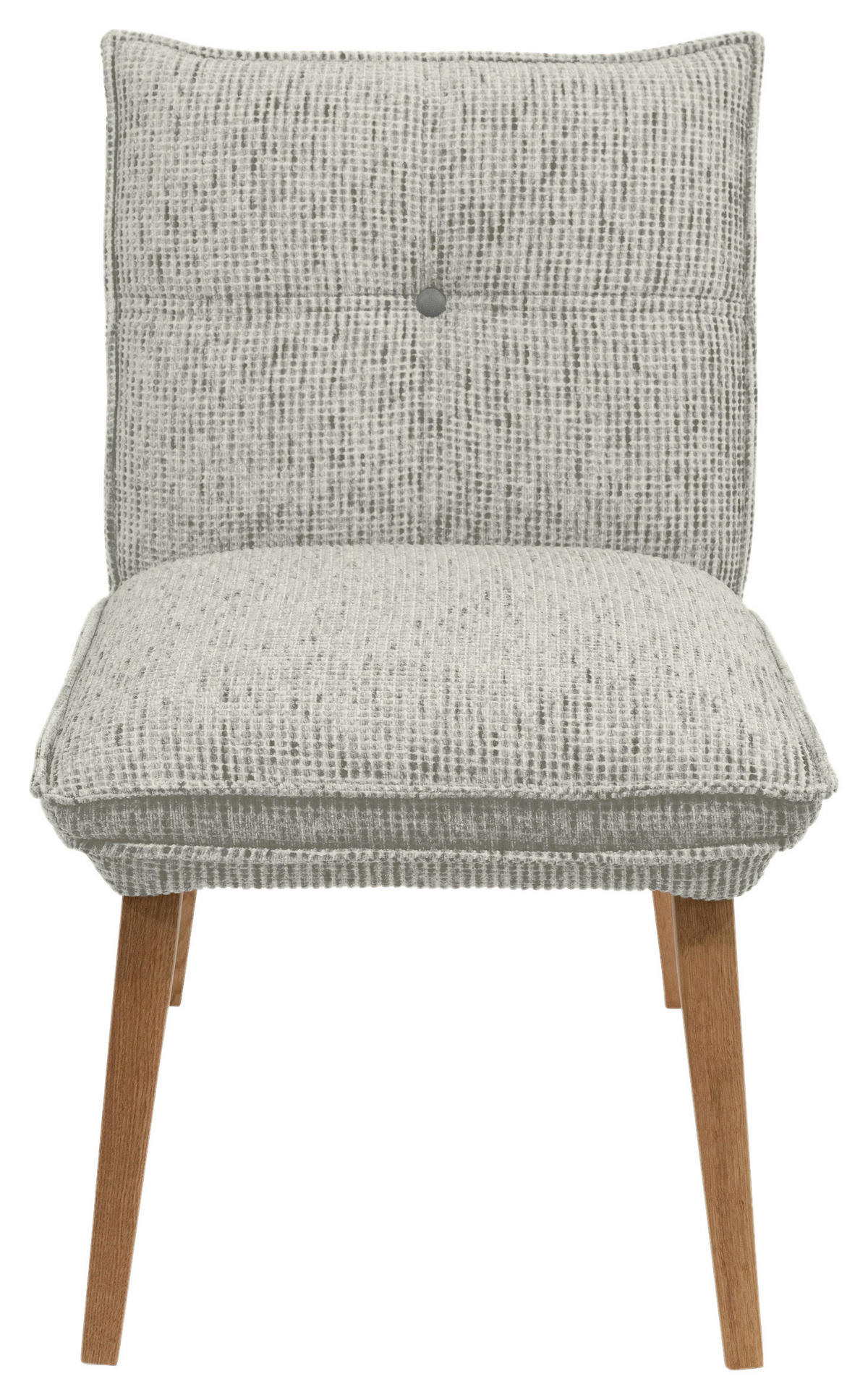 STUHL Chenille Eichefarben, Hellgrau Eiche massiv  - Eichefarben/Hellgrau, KONVENTIONELL, Holz/Textil (52/86/65cm) - Valdera