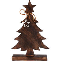 DEKORAČNÍ VÁNOČNÍ STROMEK - Romantický / Rustikální, dřevo (25/7/39cm)