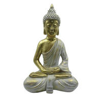 BUDDHA  - Goldfarben/Beigebraun, Trend, Kunststoff (25.5/18/39.5cm)