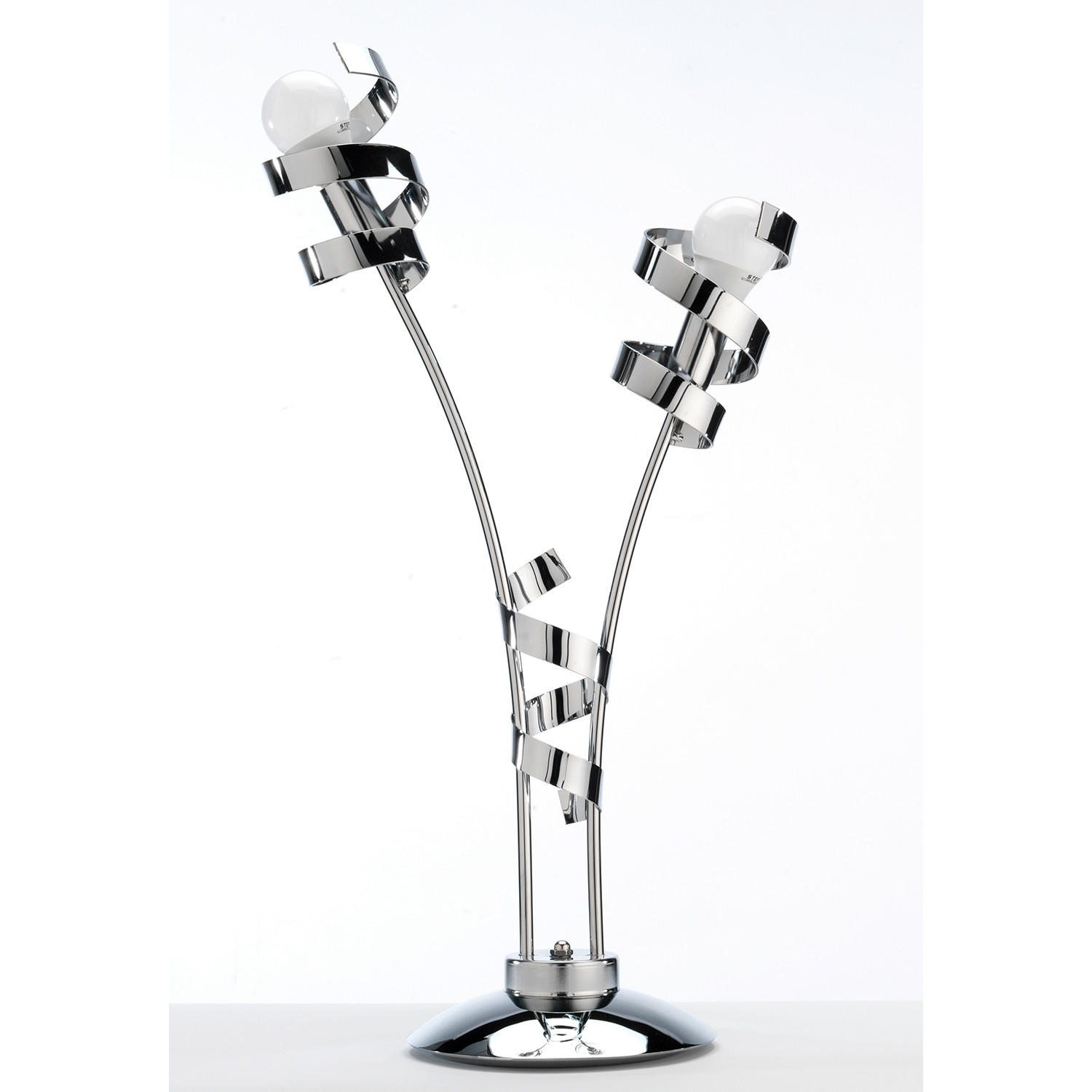 TISCHLEUCHTE 40/65 cm   - Chromfarben, Design, Metall (40/65cm)
