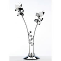 TISCHLEUCHTE 40/65 cm   - Chromfarben, Design, Metall (40/65cm)