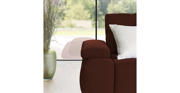 ECKSOFA in Struktur Rostfarben 313/233 cm - Rostfarben/Schwarz, Design, Kunststoff/Textil (313/233cm) - Emilio Belluti