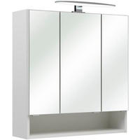 ZRKADLOVÁ SKRINKA, biela, 65/70/18 cm  - biela/chrómová, Konventionell, kompozitné drevo/sklo (65/70/18cm) - Xora