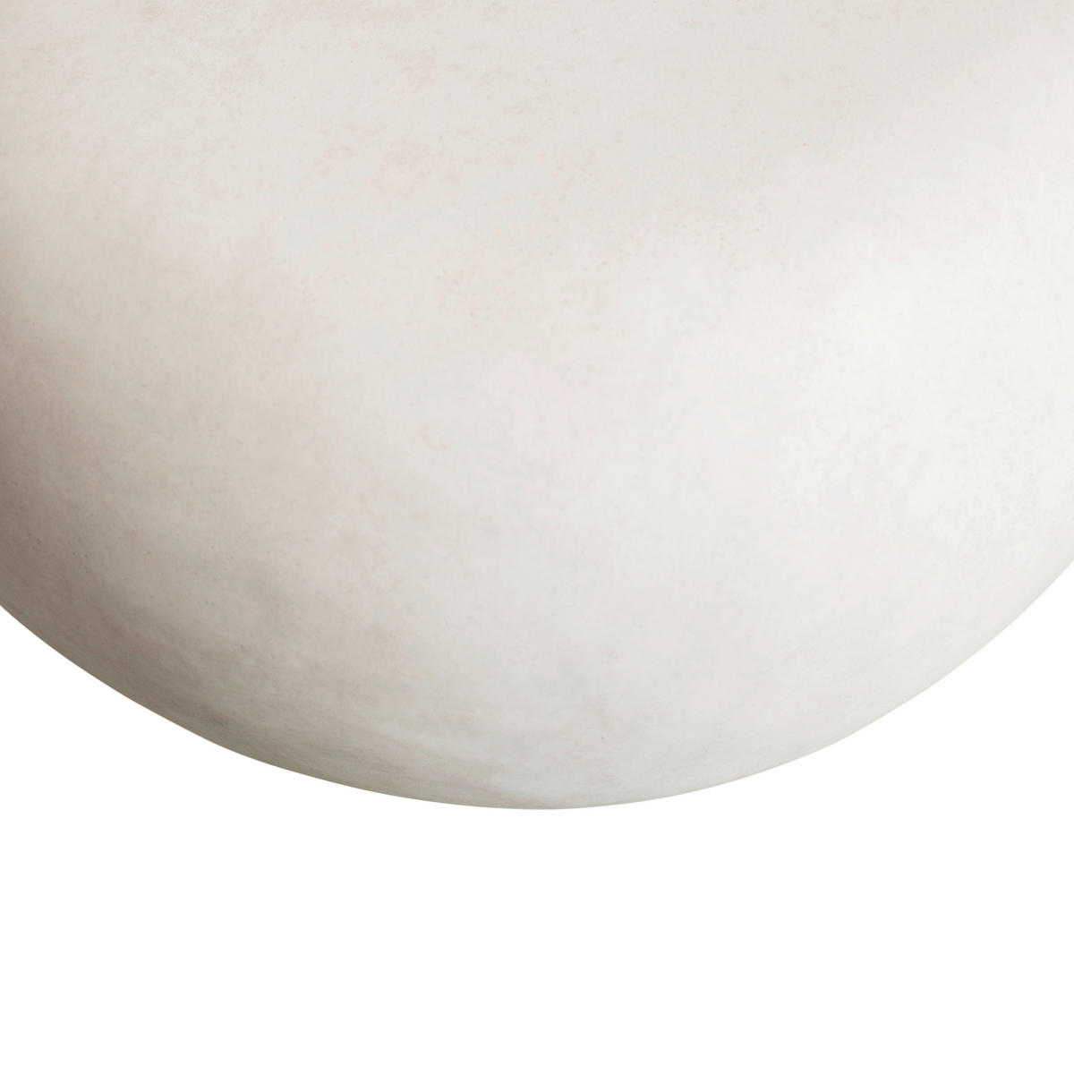 COUCHTISCH Pebble Glasfaser 50/50/35 cm organisch Weiß  - Weiß, Design, Glas/Keramik (50/50/35cm) - Livetastic