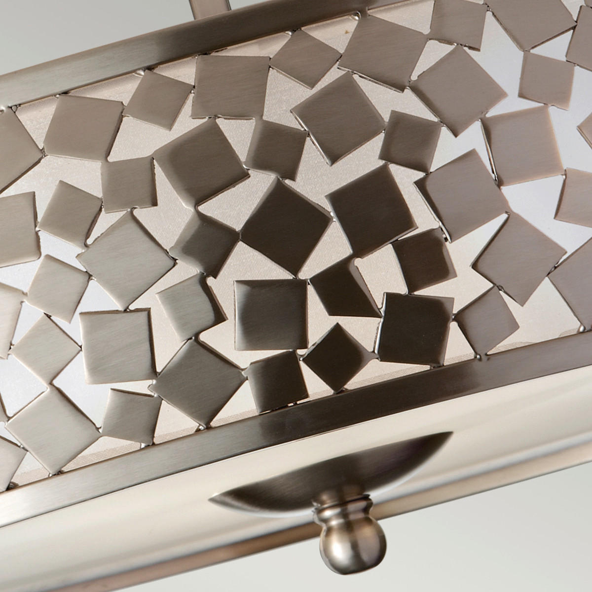 DECKENLEUCHTE  49.5/27.6 cm    - Silberfarben, Romantik / Landhaus, Glas/Metall (49.5/27.6cm) - Elstead Lighting