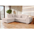 ECKSOFA  in Struktur Creme  - Chromfarben/Creme, KONVENTIONELL, Kunststoff/Textil (205/282cm) - Carryhome