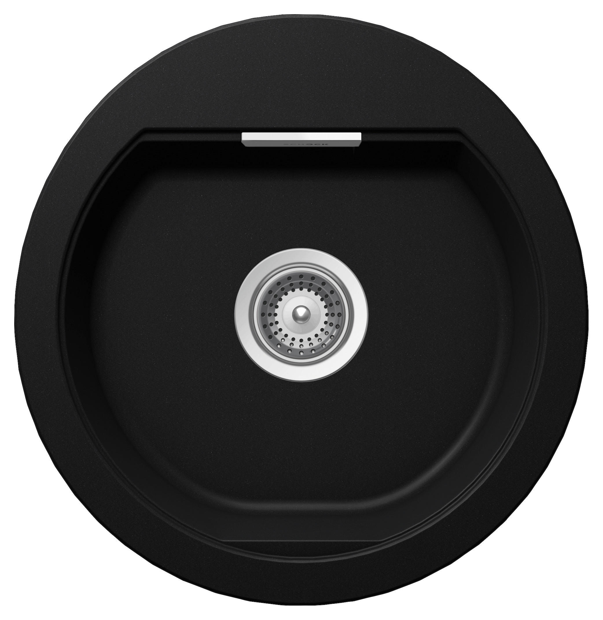 SPÜLE MONR100UPUR  - Schwarz, Basics, Stein (48,5/50cm) - Schock