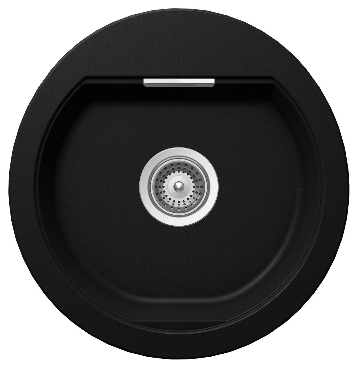 SPÜLE MONR100UPUR  - Schwarz, Basics, Stein (48,5/50cm) - Schock