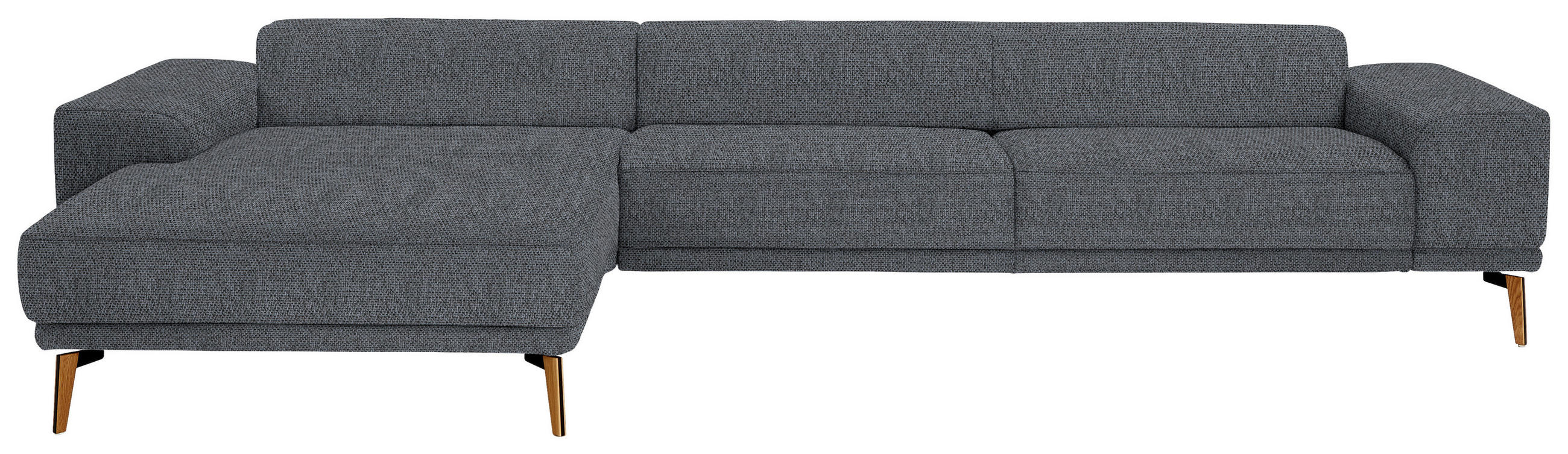 ECKSOFA in Flachgewebe Anthrazit  - Wildeiche/Anthrazit, Design, Holz/Textil (193/334cm) - Niels Andersson