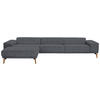 ECKSOFA  in Flachgewebe Anthrazit  193/334 cm  - Wildeiche/Anthrazit, Design, Holz/Textil (193/334cm) - Niels Andersson